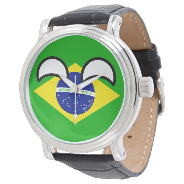 Funny Trending Geeky Brazil Countryball Watch (Angled)