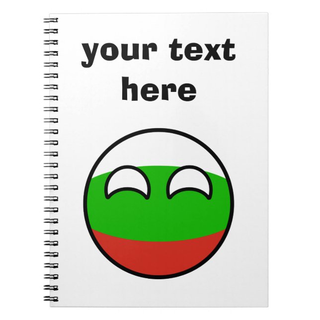 Funny Trending Geeky Bulgaria Countryball Notebook (Front)