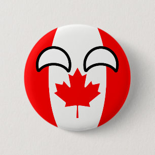Funny Trending Geeky Canada Countryball 6 Cm Round Badge