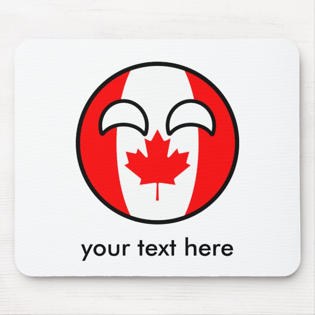 Funny Trending Geeky Canada Countryball Mouse Pad (Front)