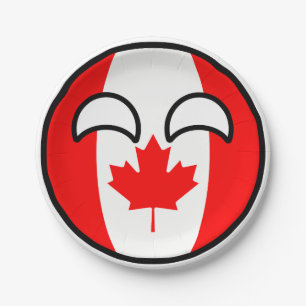 Funny Trending Geeky Canada Countryball Paper Plate