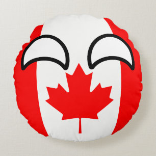 Funny Trending Geeky Canada Countryball Round Cushion