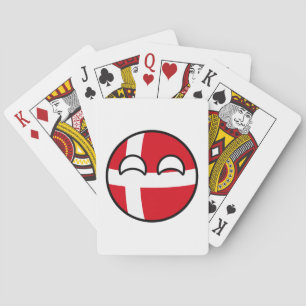 Funny Trending Geeky Denmark Countryball Playing Cards