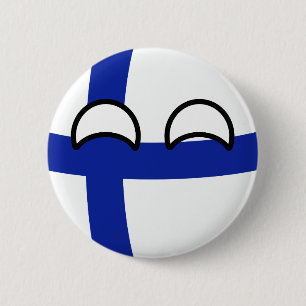Funny Trending Geeky Finland Countryball 6 Cm Round Badge