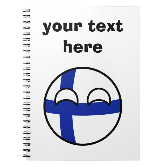 Funny Trending Geeky Finland Countryball Notebook (Front)