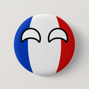 Funny Trending Geeky France Countryball 6 Cm Round Badge