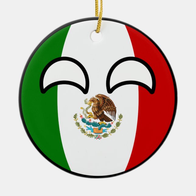 Funny Trending Geeky Mexico Countryball Ceramic Ornament (Front)