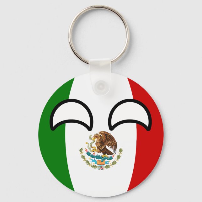 Funny Trending Geeky Mexico Countryball Key Ring (Front)