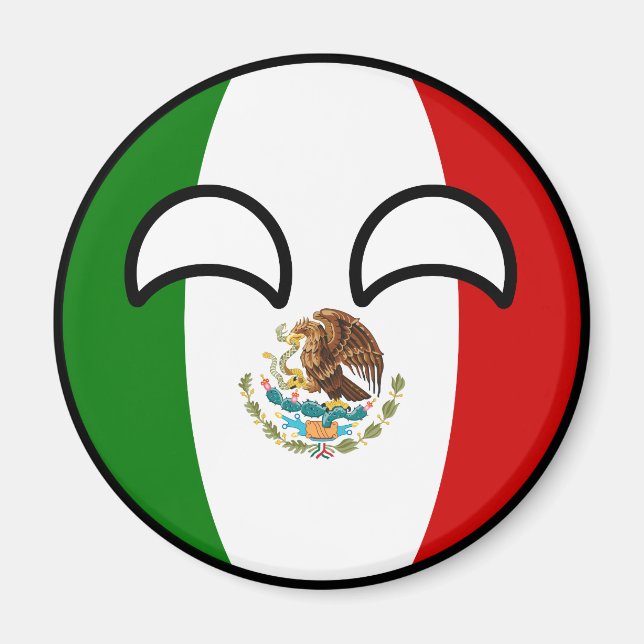 Funny Trending Geeky Mexico Countryball Magnet (Front)