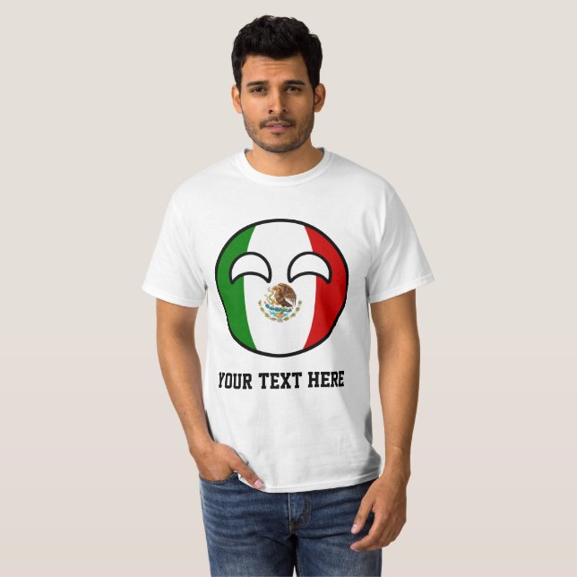 Funny Trending Geeky Mexico Countryball T-Shirt (Front Full)