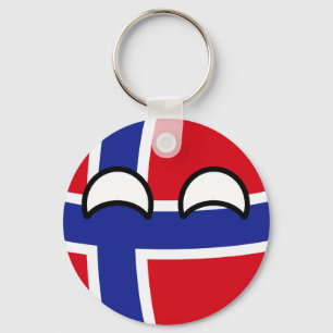Funny Trending Geeky Norway Countryball Key Ring