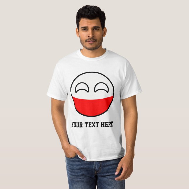 Funny Trending Geeky Poland Countryball T-Shirt (Front Full)