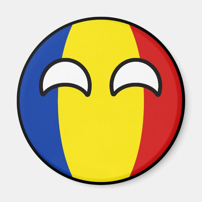 Funny Trending Geeky Romania Countryball Magnet (Front)