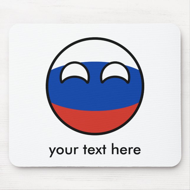 Funny Trending Geeky Russia Countryball Mouse Pad (Front)