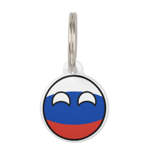 Funny Trending Geeky Russia Countryball Pet Tag