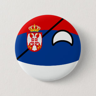 Funny Trending Geeky Serbia Countryball 6 Cm Round Badge