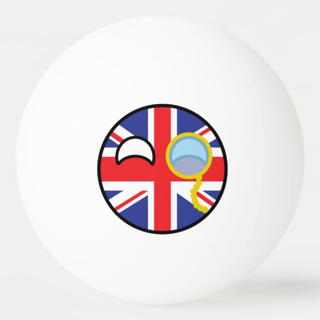 Funny Trending Geeky United Kingdom Countryball Ping Pong Ball (Front)