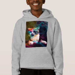 FUNNY TRENDY COLORFUL CAT ART