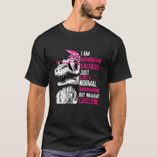 Funny TRex Mawmawsaurus Cool Pink Dinosaur Mama Bi T-Shirt