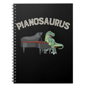 Funny Trex Piano Player Dinosaurs Musician Notebook