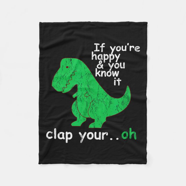 Funny Trex T Rex Shirt By Londonseite_ If You're H Fleece Blanket (Front)