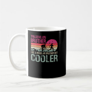 Funny Triathlon Brother Swim Bike Run Triathletes  Coffee Mug