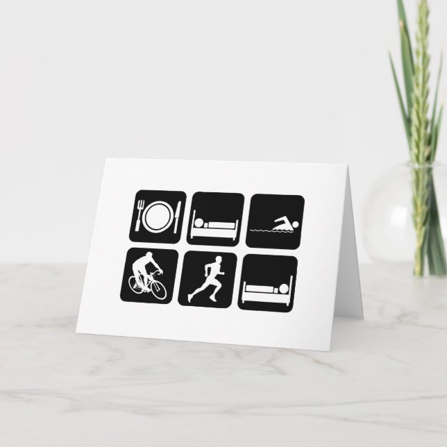 Funny triathlon card (Front)