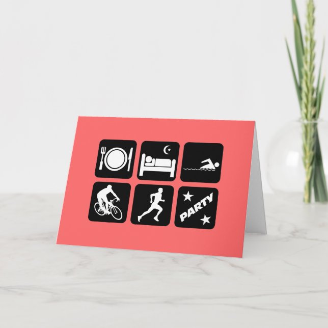 Funny triathlon card (Front)