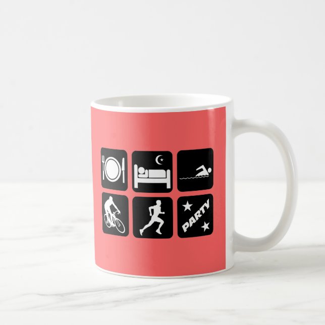 Funny triathlon coffee mug (Right)