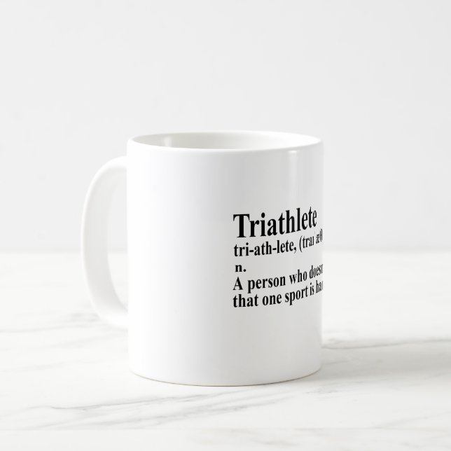 Funny Triathlon Definition - Coffee Mug (Front Left)