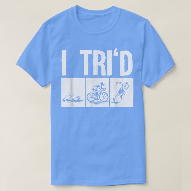 Funny Triathlon Design Triathletes Men Women Swim  T-Shirt (Design Front)