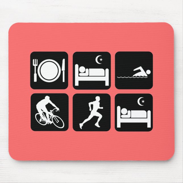 Funny triathlon mouse pad (Front)