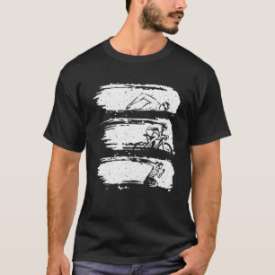 Funny Triathlon Swim Bike Run Design Men Women Tri T-Shirt