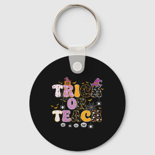 Funny Trick Or Teach Halloween Teacher  Key Ring