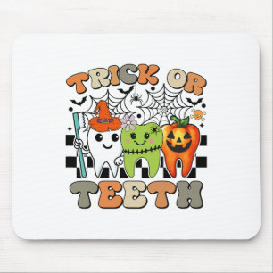 Funny Trick Or Teeth Halloween Dental Hygienist Or Mouse Pad