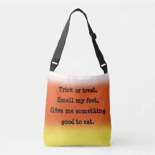 Funny "Trick or Treat" Candy Corn Crossbody Bag
