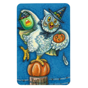 FUNNY TRICK OR TREAT SMELL MY FEET HALLOWEEN OWL MAGNET