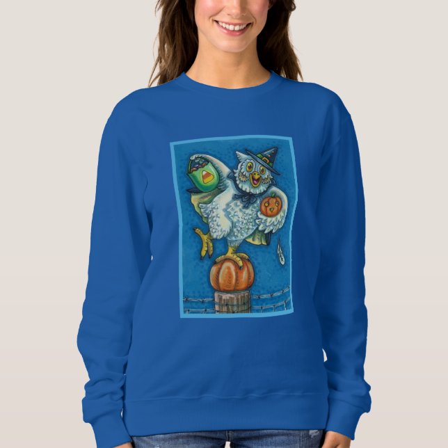FUNNY TRICK OR TREAT SMELL MY FEET HALLOWEEN OWL SWEATSHIRT (Front)