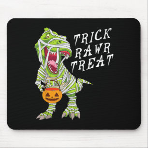 Funny Trick Rawr Treat Halloween T Rex Dinosaur Mouse Pad