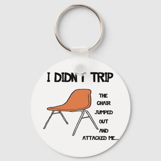 Funny Tripping Chair Key Ring (Front)