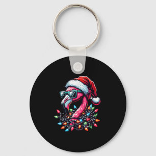Funny Trocal Nk Flamingo Christmas In July Hawaii  Key Ring