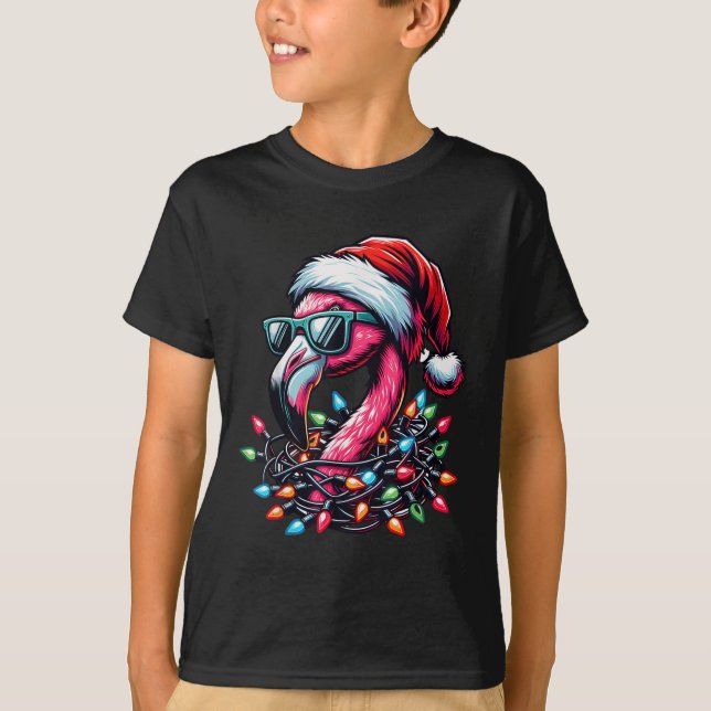 Funny Trocal Nk Flamingo Christmas In July Hawaii  T-Shirt (Front)