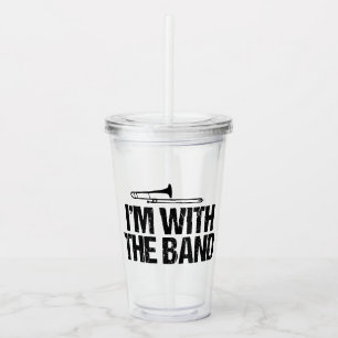 Funny Trombone I'm with the Band Acrylic Tumbler