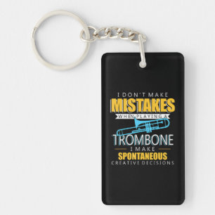 Funny Trombone Music Instrument Player Key Ring