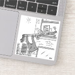 Funny Trombone Player Musician<br><div class="desc">Funny Trombone Player Musician Cartoon. Musician is seen through his high-rise flat window with his trombone sticking out of the open window. He has pegged his washing to the trombone. Funny black and white cartoon illustration.</div>