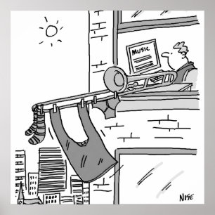 Funny Trombone Player Musician Poster