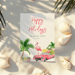 Funny Tropical Christmas Family Holiday Card