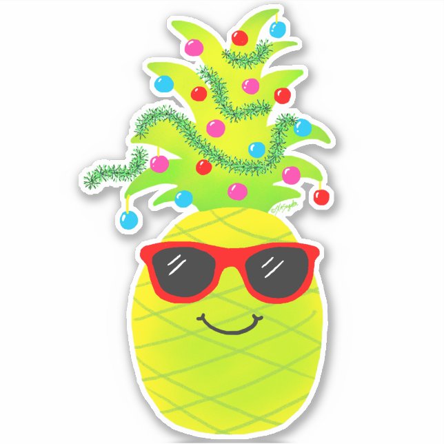 Funny Tropical Christmas Pineapple (Front)