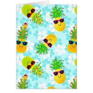 Funny Tropical Christmas Pineapples