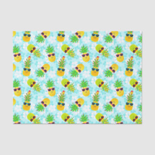 Funny Tropical Christmas Pineapples Tissue Paper